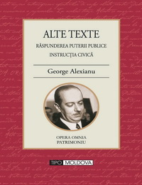 coperta carte alte texte de george alexianu